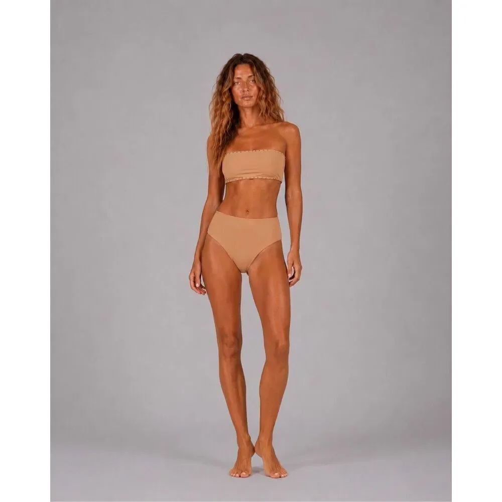 Skims Rhinestones Bandeau High waisted Nude Bikini S